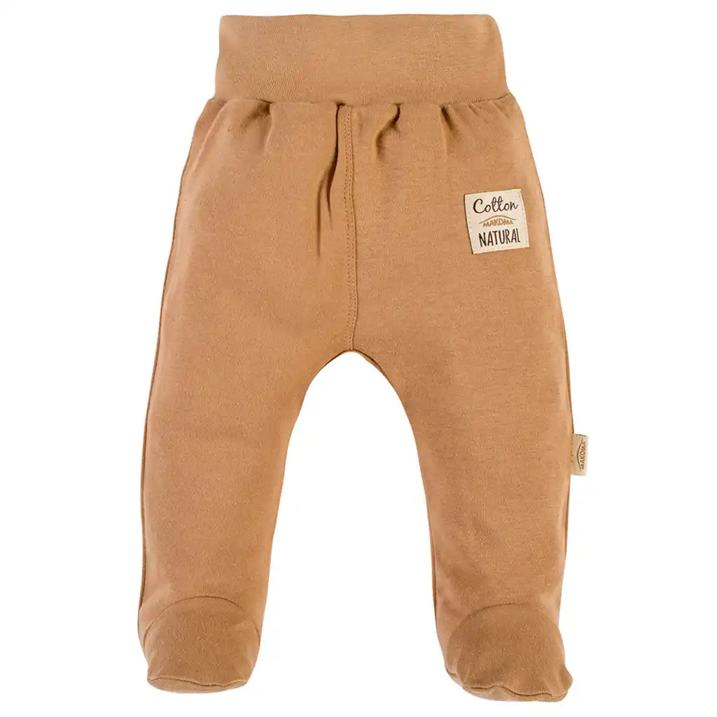 Baby Hose mit Fuß Strampelhose Unisex Jungen & Mädchen -Braun- -EasyLife-