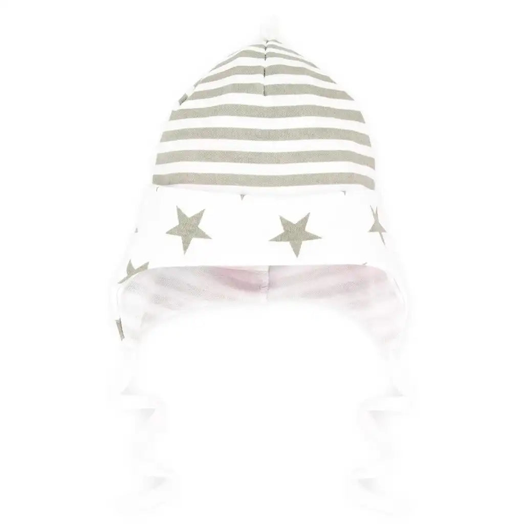 Baby Mütze mit Bindeband -Eule-