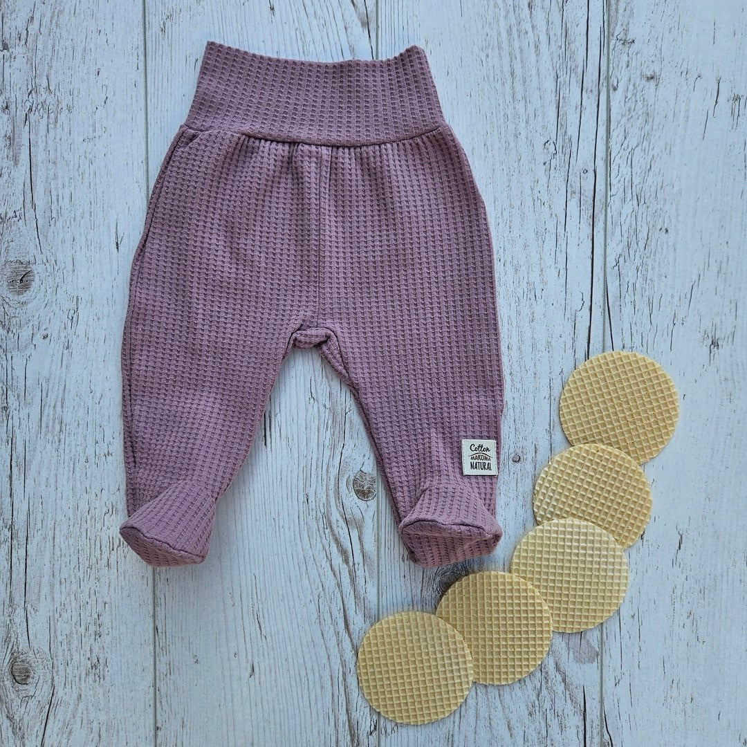 Hose mit Fuß Waffelpique Mädchen Rosa