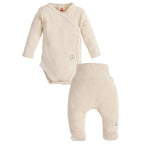 Baby Bekleidungs Set Gerippt Harmony (Wickelbody & Hose)
