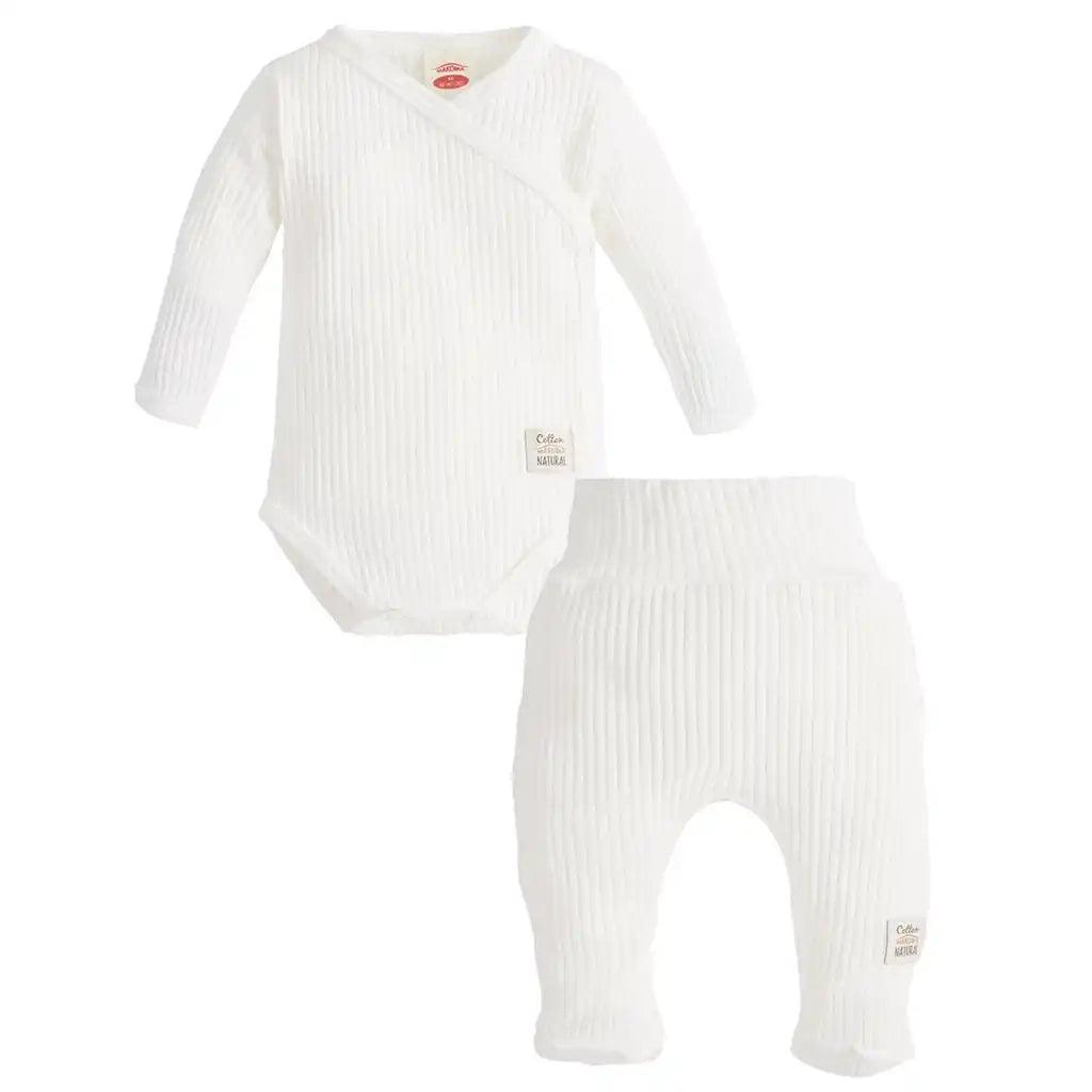 Baby Bekleidungs Set Gerippt Harmony (Wickelbody & Hose)