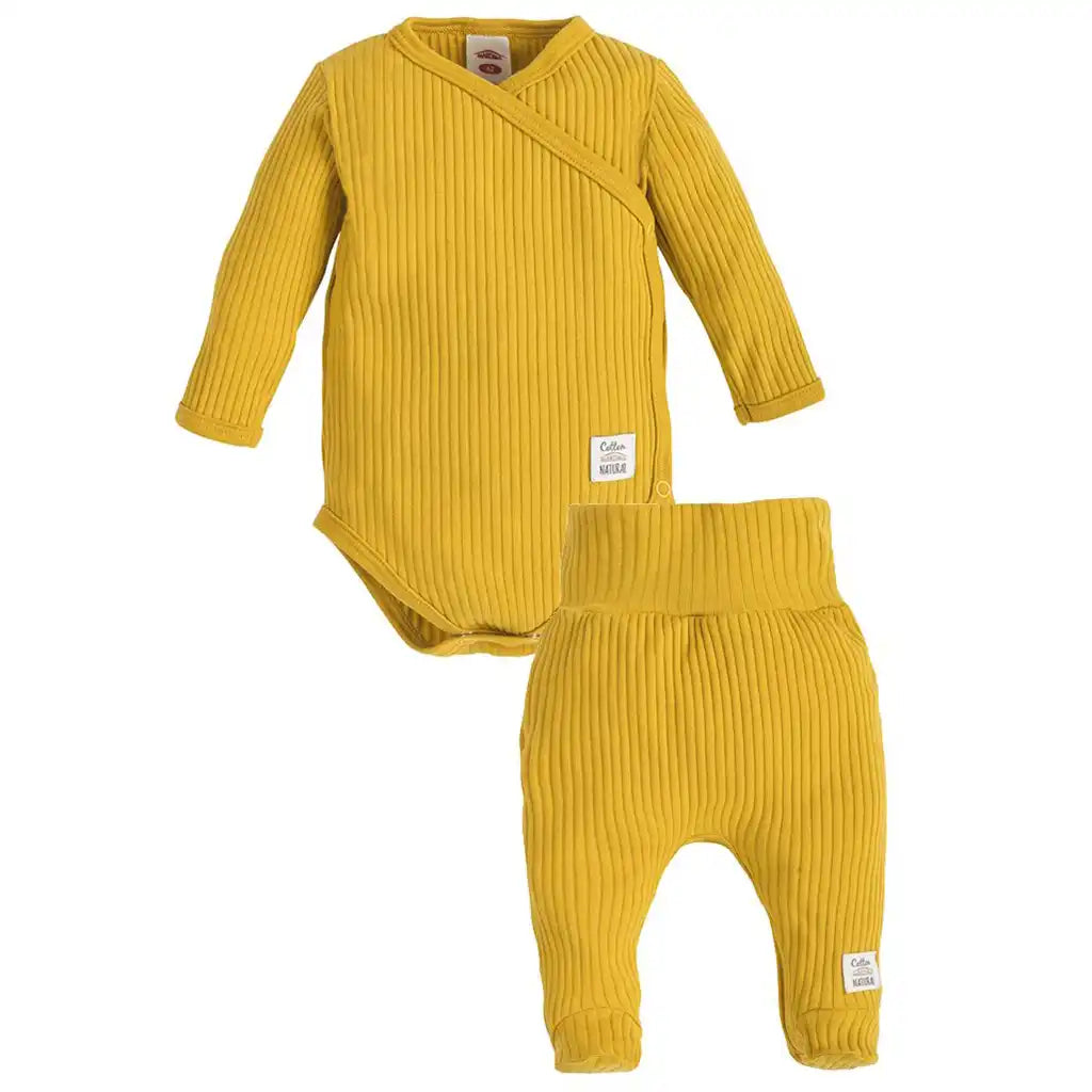 Baby Bekleidungs Set Gerippt Harmony (Wickelbody & Hose)