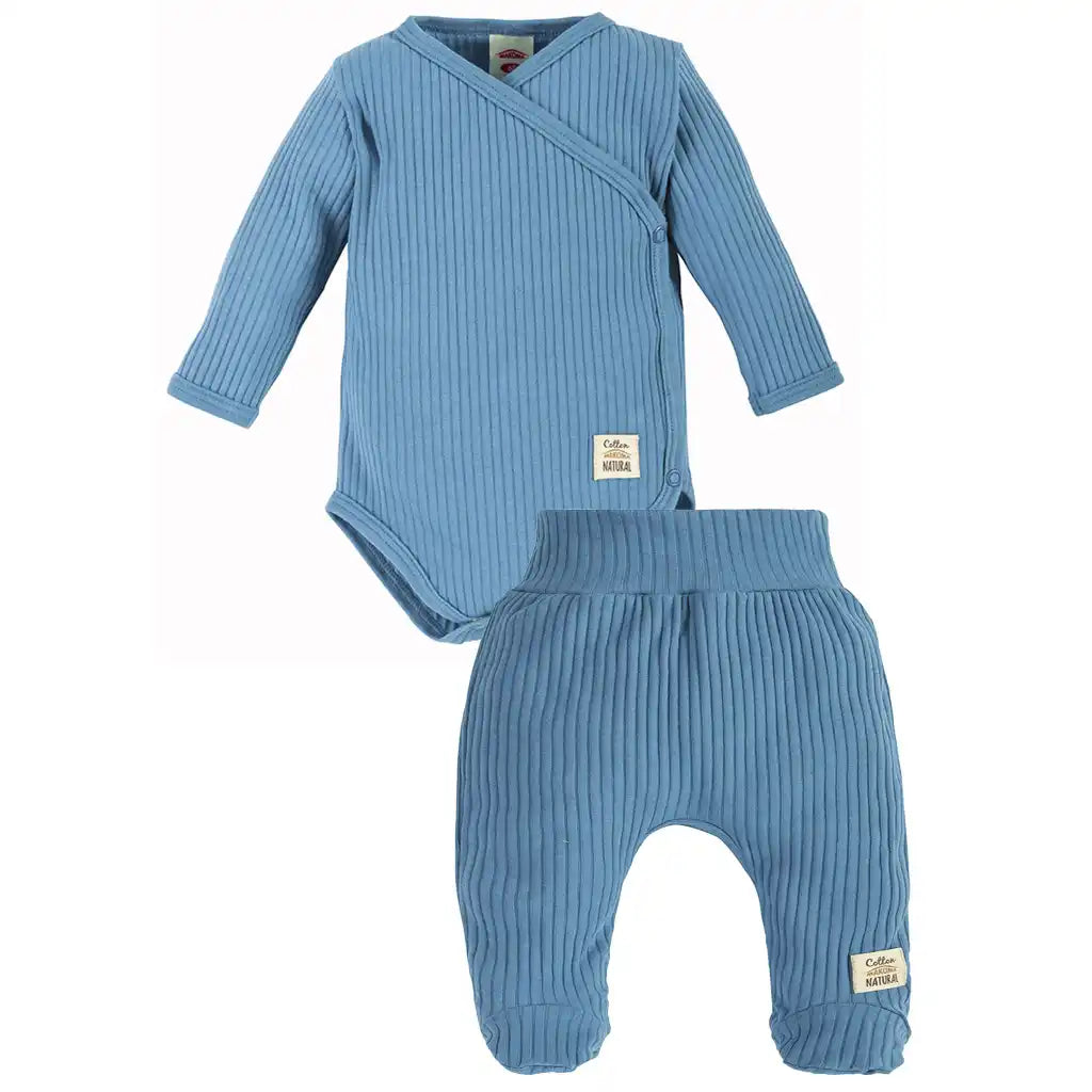 Baby Bekleidungs Set Gerippt Harmony (Wickelbody & Hose)