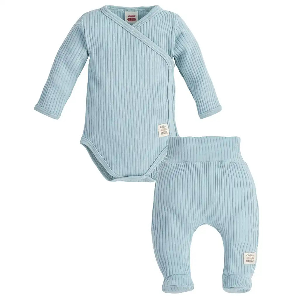 Baby Bekleidungs Set Gerippt Harmony (Wickelbody & Hose)