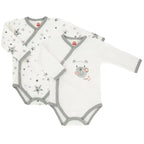 Baby Wickelbody Langarm Set 2er Pack (Teddy)