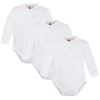 Baby Wickelbody Set 3er Pack (Weiß)