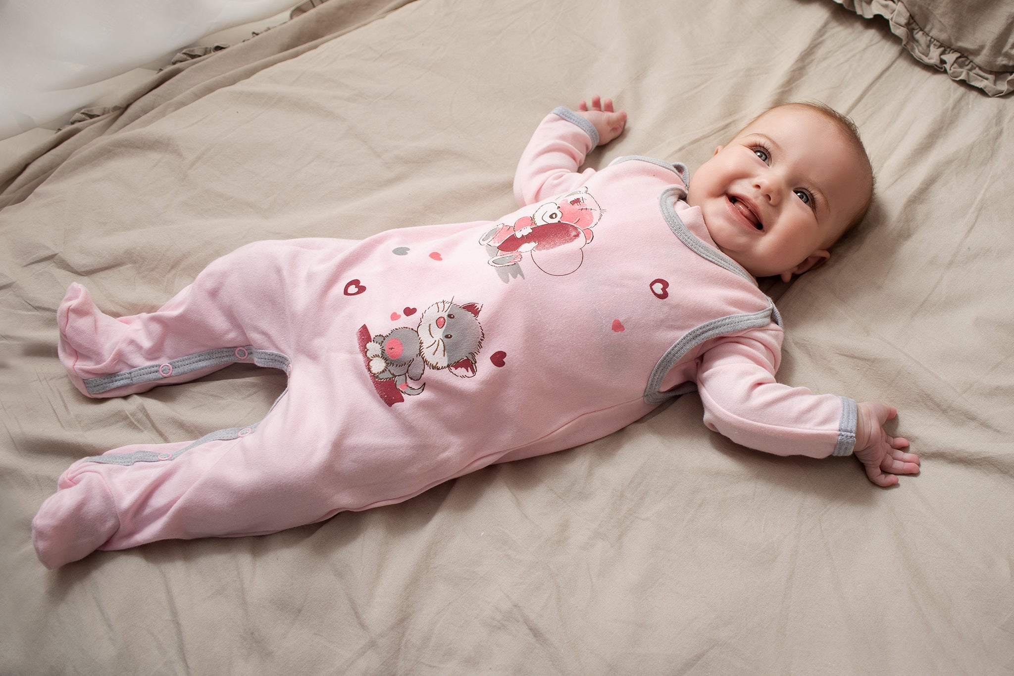 Baby Strampler-Set mit Langarmshirt Rosa - Sito
