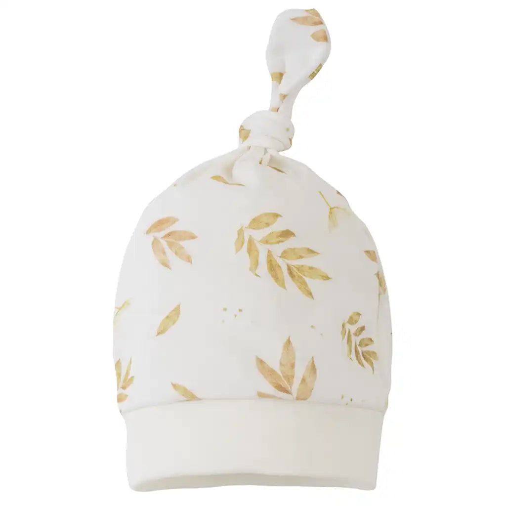 Baby Mütze mit Knoten Erstlingsmütze Neutral -Li & Lu
