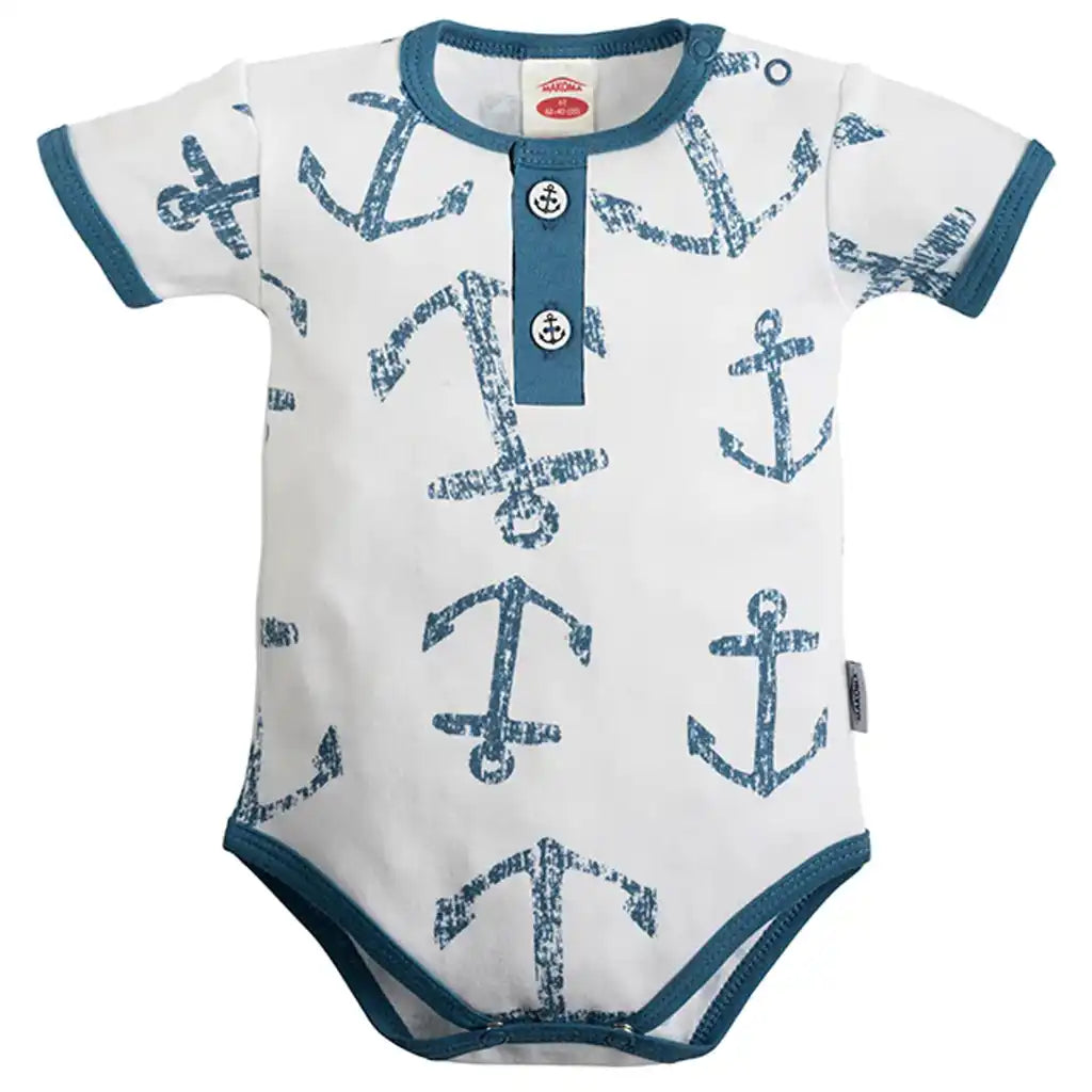 Body Kurzarm Anker Weiß -BlueSea-