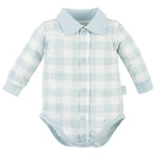 Baby Set 2er Bodyhemd Kariert mit Kragen & Hose (Mochito)