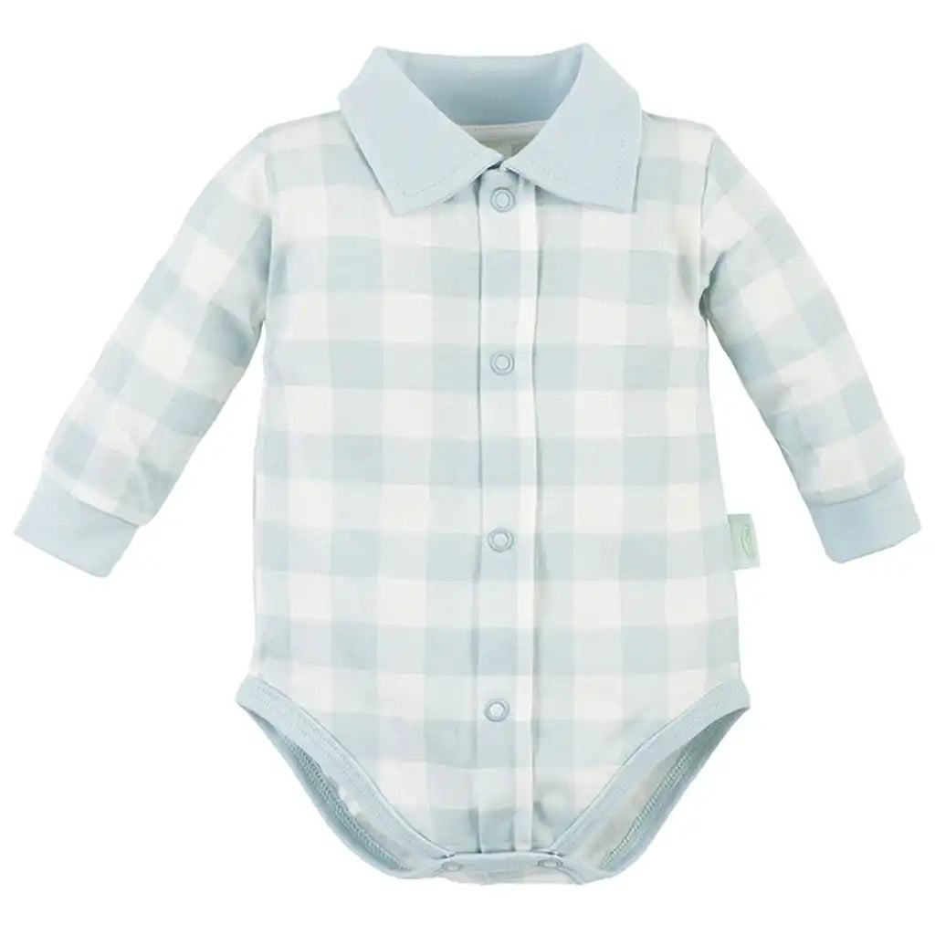 Baby Set 2er Bodyhemd Kariert mit Kragen & Hose (Mochito)