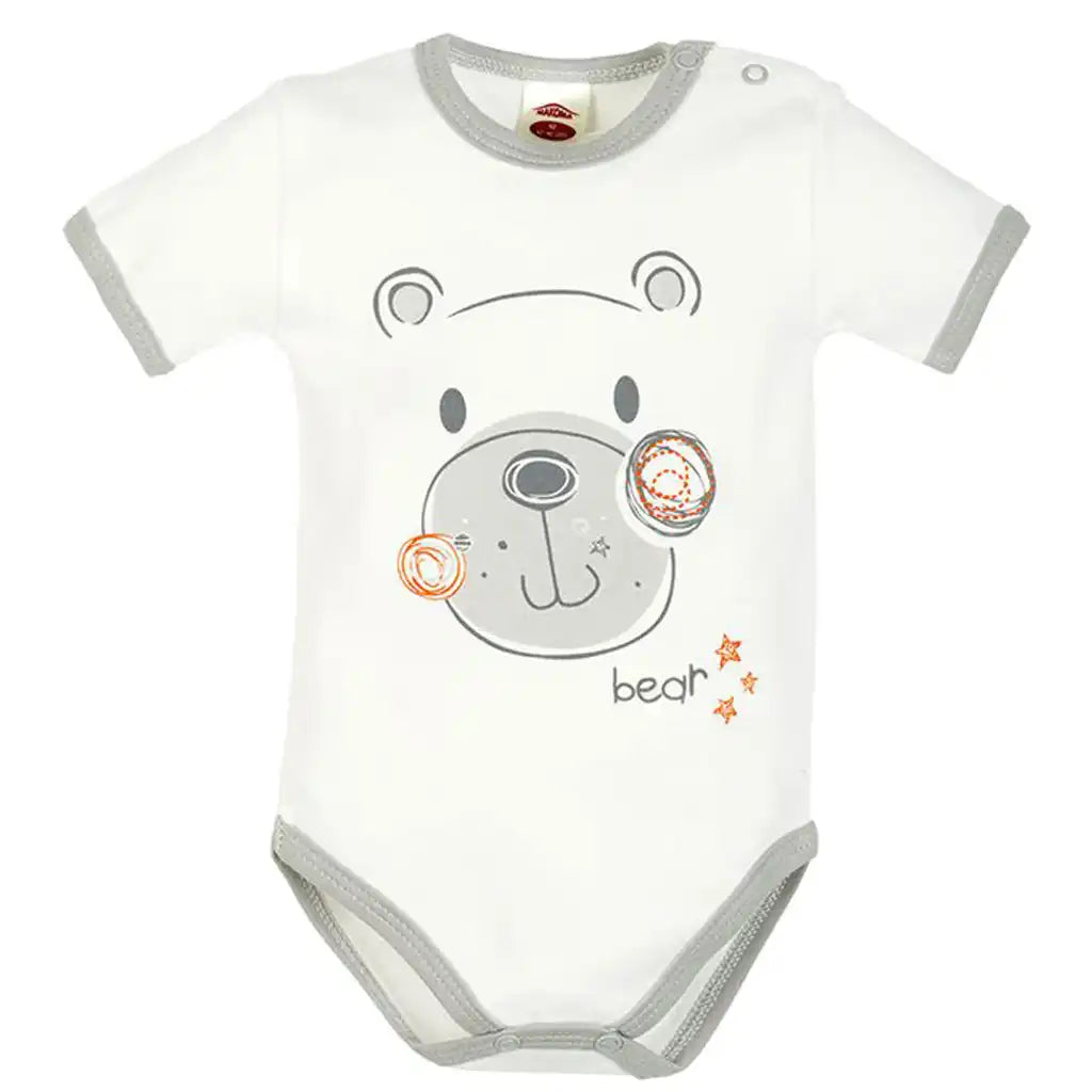 Kurzarm Body Neutral Weiß (Unisex) Teddy
