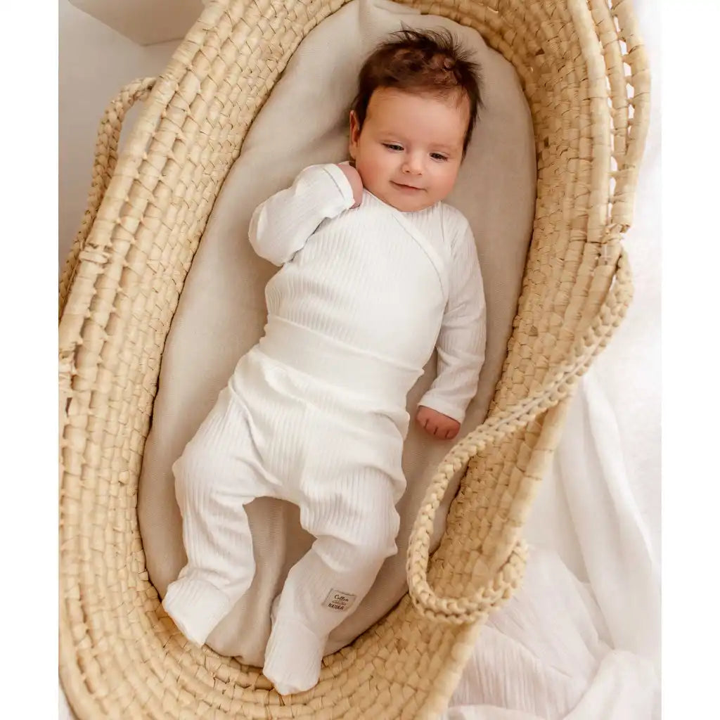 Baby Bekleidungs Set Gerippt Harmony (Wickelbody & Hose)