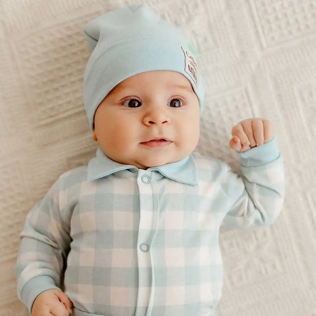 Baby Mütze ohne Bindeband Blau -Easy Life-