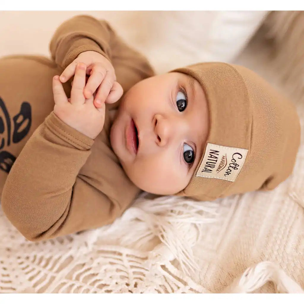 Baby Mütze ohne Bindeband Braun -Easy Life-