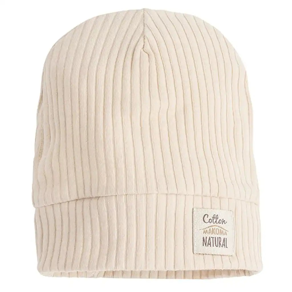 Baby Mütze gerippt Beige -Harmony-