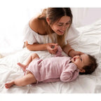 Baby Wickelbody Musselin Body Langarm -Rosa-