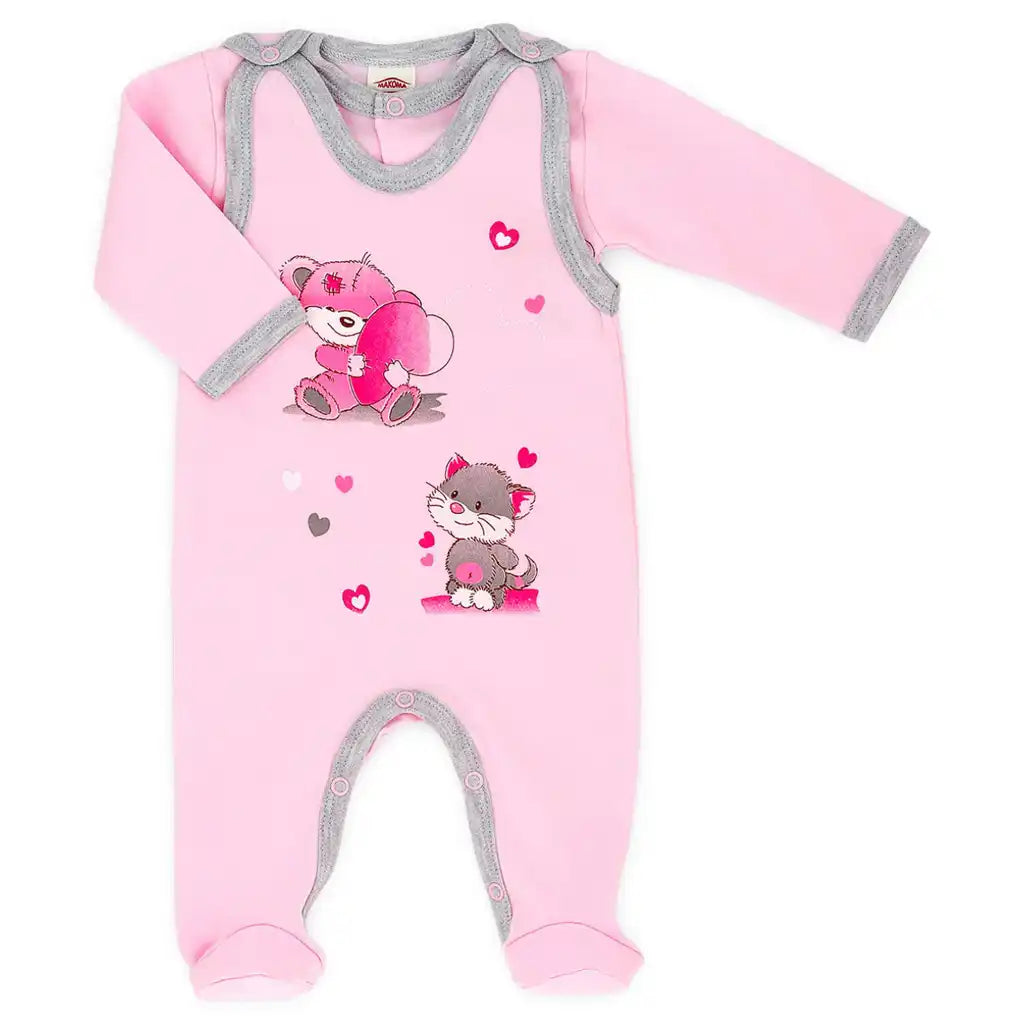 Baby Strampler-Set mit Langarmshirt Rosa - Sito