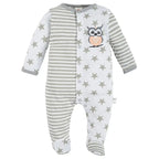Baby Schlafstrampler mit Fuß Strampler Pyjama Schlafanzug Eule