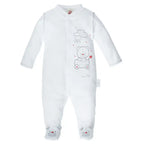 Schlafstrampler Strampler mit Fuß Unisex -Organic White-