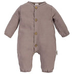 Baby Musselin Strampler Set 3er Pack (Grün, Weiß, Braun)