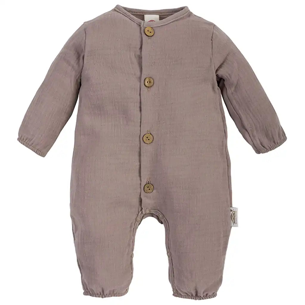 Baby Musselin Strampler Set 3er Pack (Grün, Weiß, Braun)