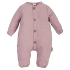 Baby Musselin Strampler Langarm -Rosa-