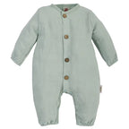 Baby Musselin Strampler Set 3er Pack (Grün, Weiß, Braun)