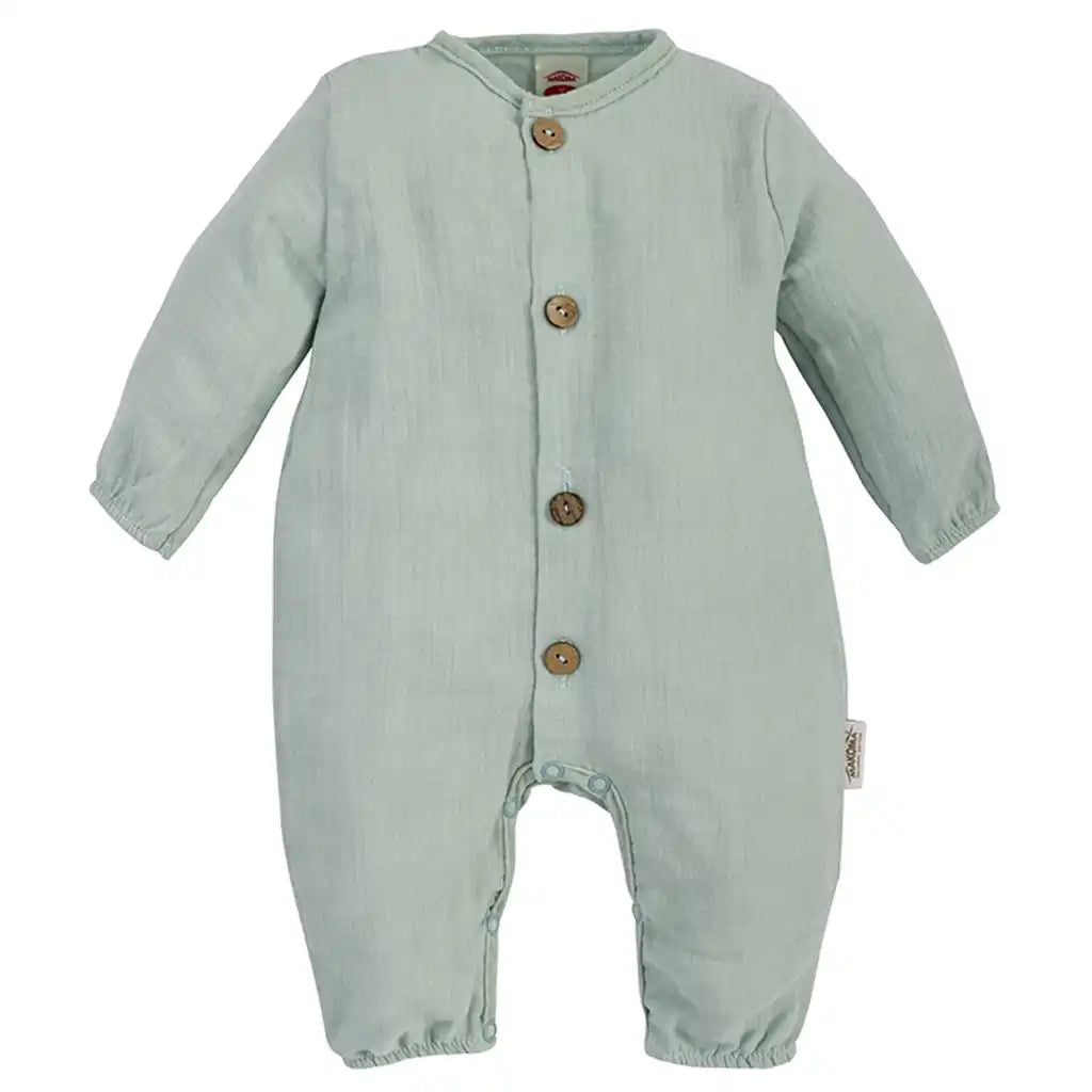 Baby Musselin Strampler Set 3er Pack (Grün, Weiß, Braun)
