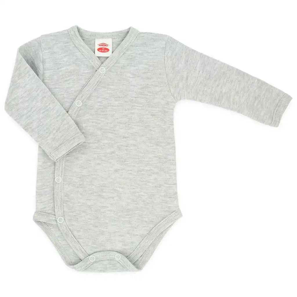 Baby Bekleidungs Set Grau (Wickelbody & Hose)