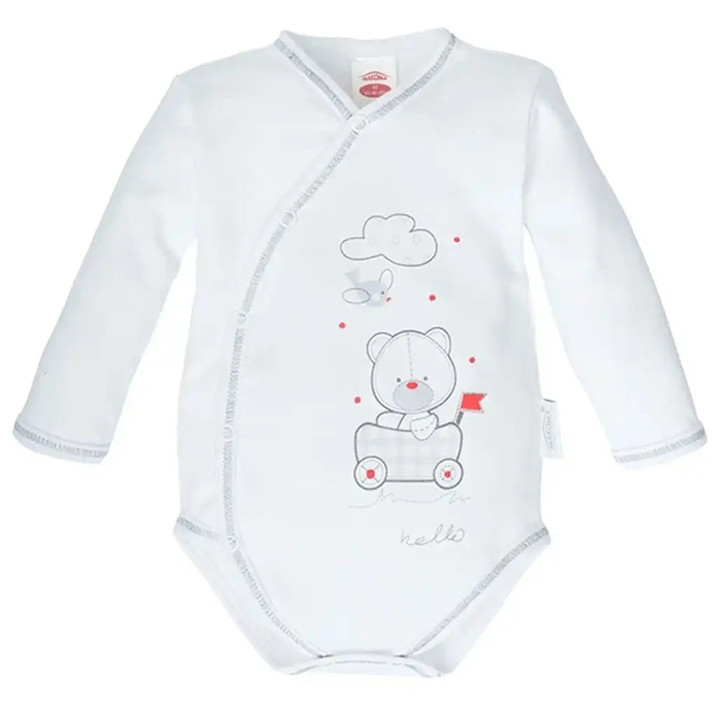 Baby Wickelbody langarm - Organic White-