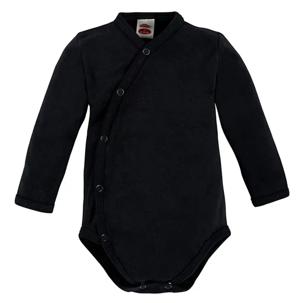 Baby Bekleidungs Set Neutral Schwarz (Wickelbody & Hose)