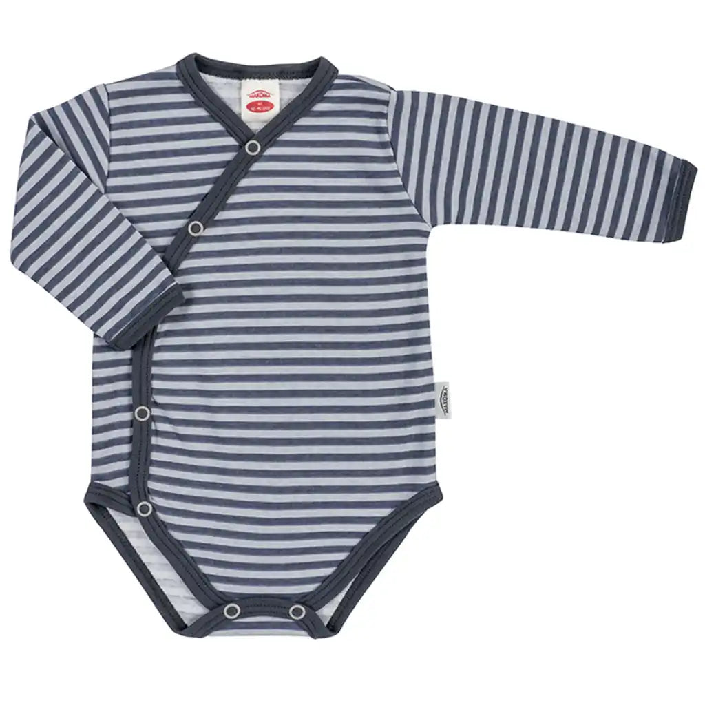 Baby Langarm Body Wickelbody Jungen & Mädchen -Streifen Klein-