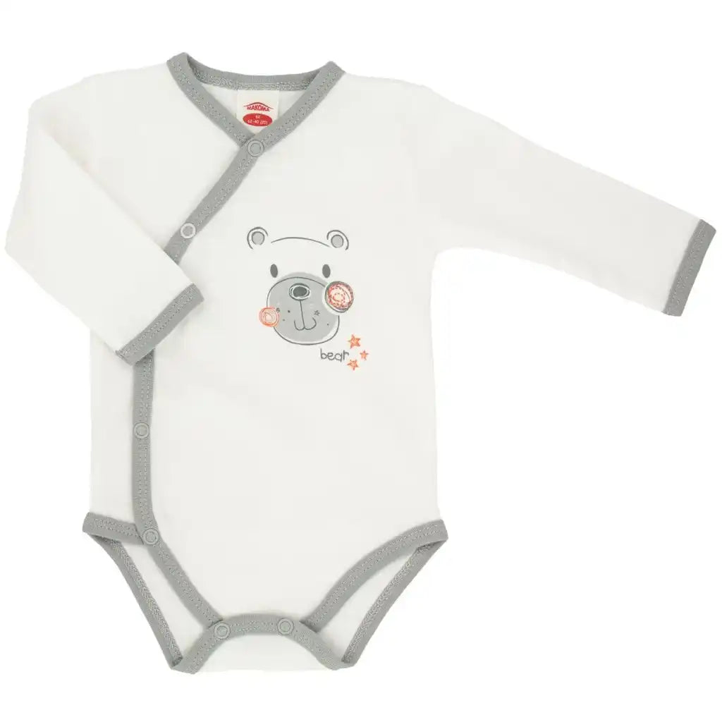 Baby Wickelbody Langarm Set 2er Pack (Teddy)