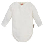 Baby Musselin Wickelbody Langarm Set 3er Pack (Braun, Weiß, Grün)