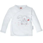 Baby Bekleidungs Set Neutral Weiß (Wickeljacke & Hose)